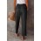 Black Driven Linen Blend Pocketed Cargo Pants