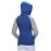 Blue Grey Patchwork Double Hooded Sweatshirt